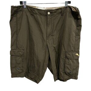 Tommy Bahama Relax Mens Olive Green Cargo Swim Shorts Size 40 Marlin